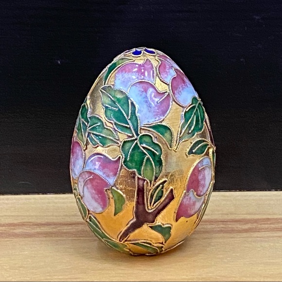 Vintage Cloisonné Easter Egg Decor - Picture 1 of 12